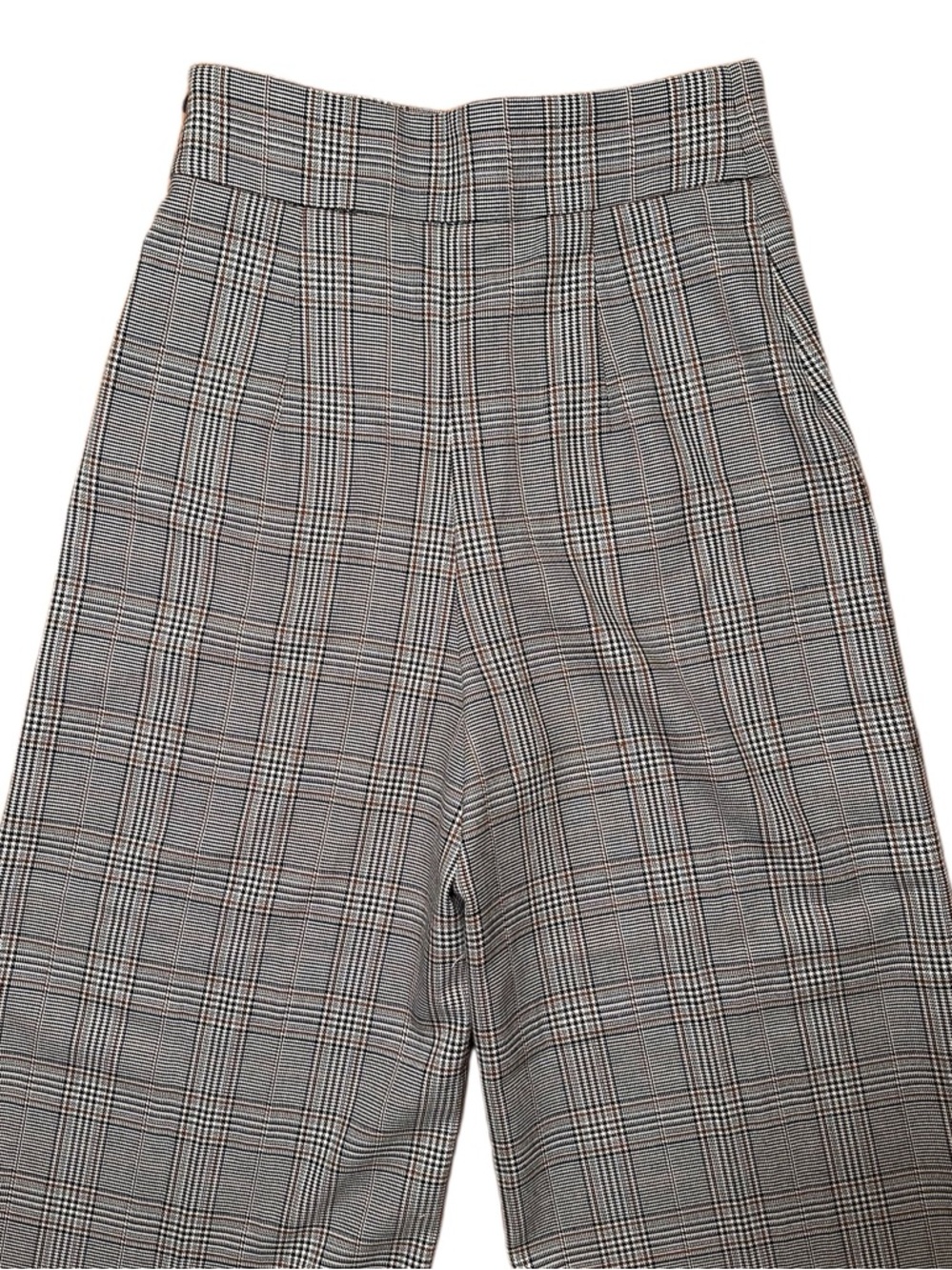 Zara Checked Tailored Trousers in Black, White and Brown - Picture 2 of 6